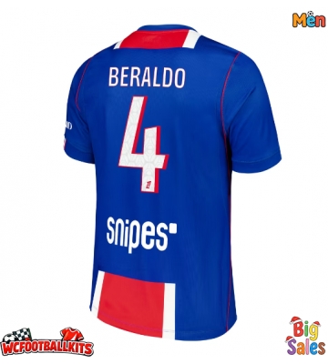 Paris Saint-Germain Lucas Beraldo #4 Replica Home Stadium Shirt 2026-27 Short Sleeve